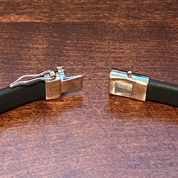 Costume necklace rubber choker CZ pendant slider - Picture 6 of 6